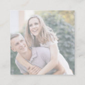 ロマンチックな書道写真QRコードウェディングRSVP エンクロージャーカード (裏面)