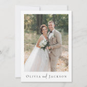 ロマンチックな書道台本の複数の結婚写真 サンキューカード (正面)