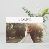 ロマンチックな書道台本結婚の写真 サンキューカード (スタンド正面)