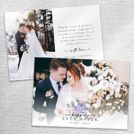 ロマンチックな書道台本結婚の写真 サンキューカード