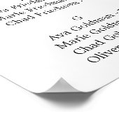 ロマンチックな書道座席表 ポスター (角)