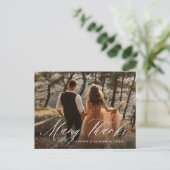 ロマンチックな書道感謝してい多くの写真ありがとう ポストカード (スタンド正面)