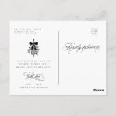 ロマンチックな書道楽しいクリスマスフォト ポストカード (裏面)