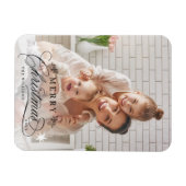 ロマンチックな書道楽しいクリスマスフォト マグネット (横)