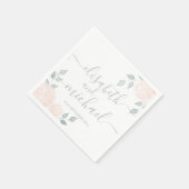 ロマンチックな書道水彩防法バラ スタンダードカクテルナプキン (角)