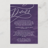 ロマンチックな書道紫の水彩詳細 エンクロージャーカード (正面)