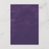 ロマンチックな書道紫の水彩詳細 エンクロージャーカード (裏面)