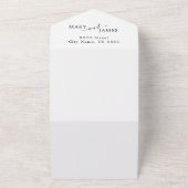 ロマンチックな書道結婚写真 オールインワン招待状 (外側)