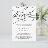 ロマンチックな書道結婚式のレセプション挿入カード エンクロージャーカード (スタンド正面)