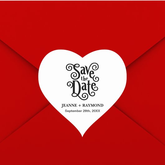 ロマンチックな書道結婚式 ハートシール