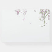 ロマンチックな書道藤パープル結婚ズ ゲストブック (裏面)