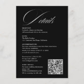 ロマンチックな書道詳細QRcode 結婚's エンクロージャーカード (正面)