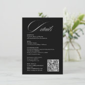ロマンチックな書道詳細QRcode 結婚's エンクロージャーカード (スタンド正面)