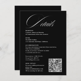 ロマンチックな書道詳細QRcode 結婚's エンクロージャーカード