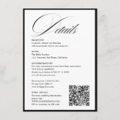 ロマンチックな書道詳細QRcode 結婚's エンクロージャーカード (正面)