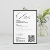 ロマンチックな書道詳細QRcode 結婚's エンクロージャーカード (スタンド正面)