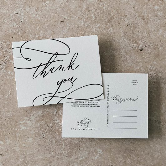 ロマンチックな書道 |お世話になっております ポストカード