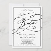 ロマンチックな書道 |すべてスペインの結婚の 招待状 (正面)