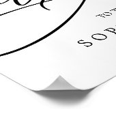 ロマンチックな書道 |フローリッシュウェルカム結婚ズ ポスター (角)