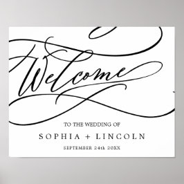 ロマンチックな書道 |フローリッシュウェルカム結婚ズ ポスター