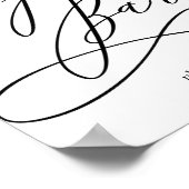 ロマンチックな書道 |フローリッシュ葉巻バー標識 ポスター (角)