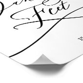 ロマンチックな書道 |フローリッシュ踊り足標識 ポスター (角)