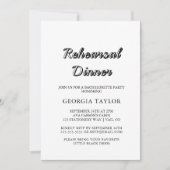 ロマンチックな書道 |リハーサルディナーの盛大さ 招待状 (正面)