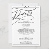 ロマンチックな書道 |全体を1つのフレームに収結婚める 招待状 (裏面)