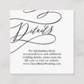 ロマンチックな書道QRコード結婚の詳細 エンクロージャーカード (正面)