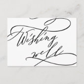 ロマンチックな書道QRコード結婚の願い井戸 エンクロージャーカード (正面)