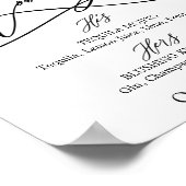 ロマンチックな書道sipホレー結婚のバー ポスター (角)