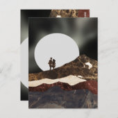 ロマンチックな月に照らされた大理石の風景 ポストカード (正面/裏面)