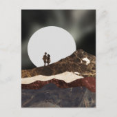 ロマンチックな月に照らされた大理石の風景 ポストカード (正面)