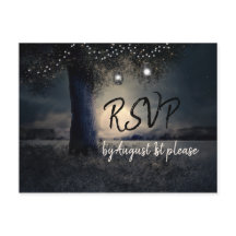 ロマンチックな月光と木々のランタンRSVP