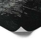 ロマンチックな月光の抱擁 – 木炭スタイル ポスター (角)