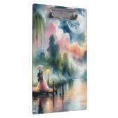 ロマンチックな月明かりの水彩夜景 クリップボード (右)