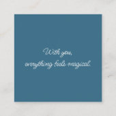 ロマンチックな月明かりの水彩夜景 コーリングカード (裏面)