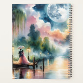 ロマンチックな月明かりの水彩夜景 プランナー手帳 (裏面)