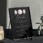 ロマンチックな月 | ブラック結婚のバードリンクのメニュー記号 ポスター