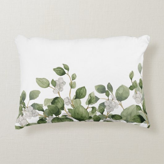 ロマンチックな枕グリーン アクセントクッション (正面)