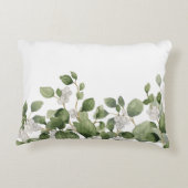 ロマンチックな枕グリーン アクセントクッション (裏面)