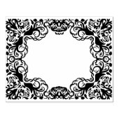 ロマンチックな枠の鳥 ラバースタンプ (インプリント)