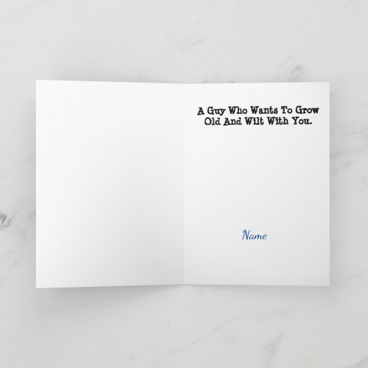 ロマンチックな枯れた花のカード カード (内部)