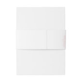 ロマンチックな柔らかいピンクのバラのユーカリ金ゴールド結婚ズ 招待状ベリーバンド (裏面例)