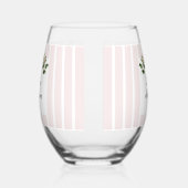 ロマンチックな柔らかいピンクの母親の新郎結婚の ステムなしワイングラス (左)