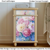 ロマンチックな柔らかい水の色の牡丹CR3 Decopage 薄葉紙