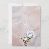 ロマンチックな柔らかい白いロエレガントスフローラ結婚ズ 招待状 (裏面)