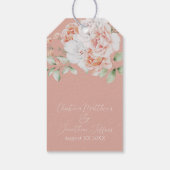 ロマンチックな桃色と白い花 ギフトタグ (裏面)