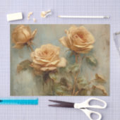 ロマンチックな桃色のバラの花の結婚式 薄葉紙 (クラフト)