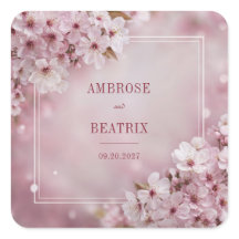 ロマンチックな桜結婚ブロッサムのステッカー